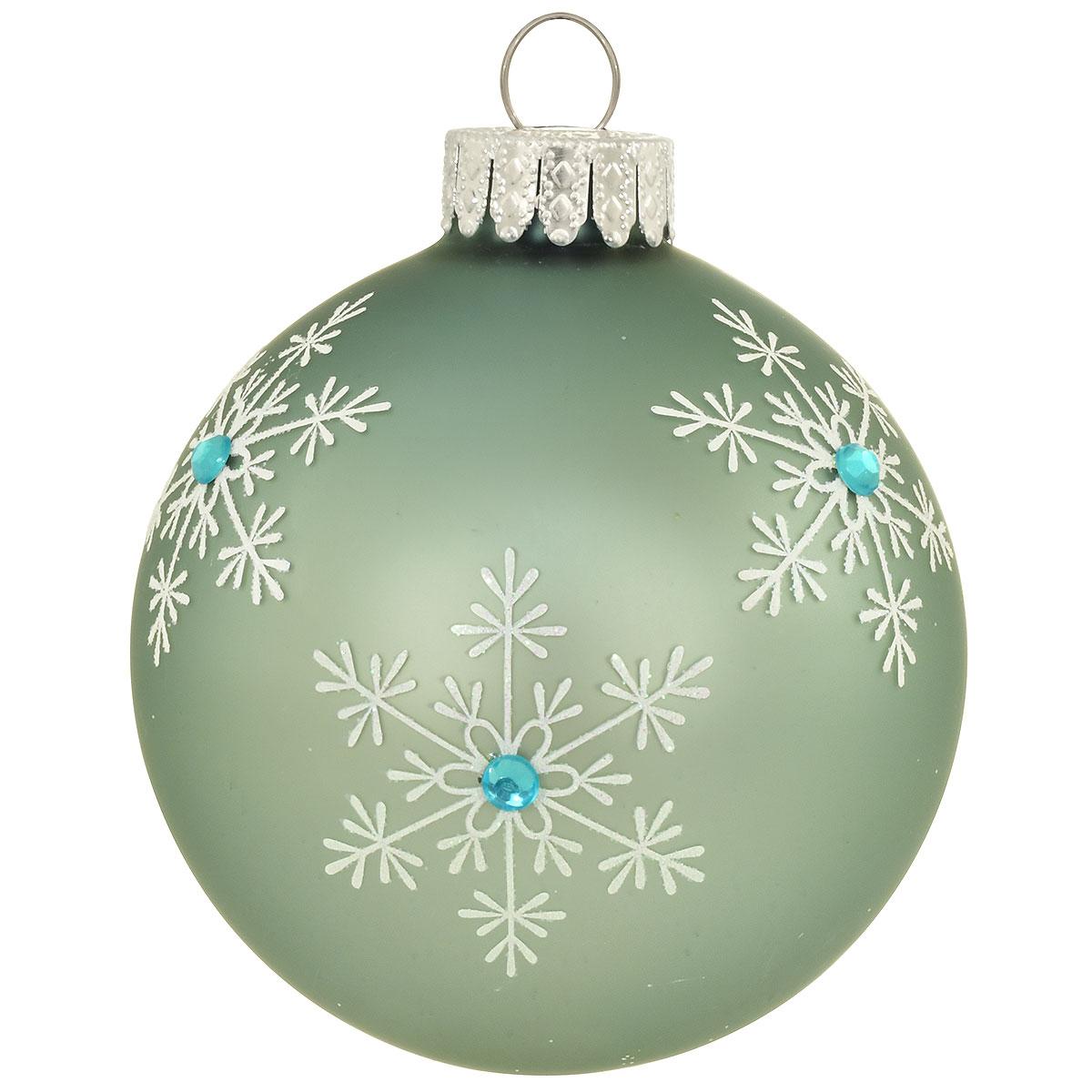 March Light Blue Aquamarine Glass Ornament